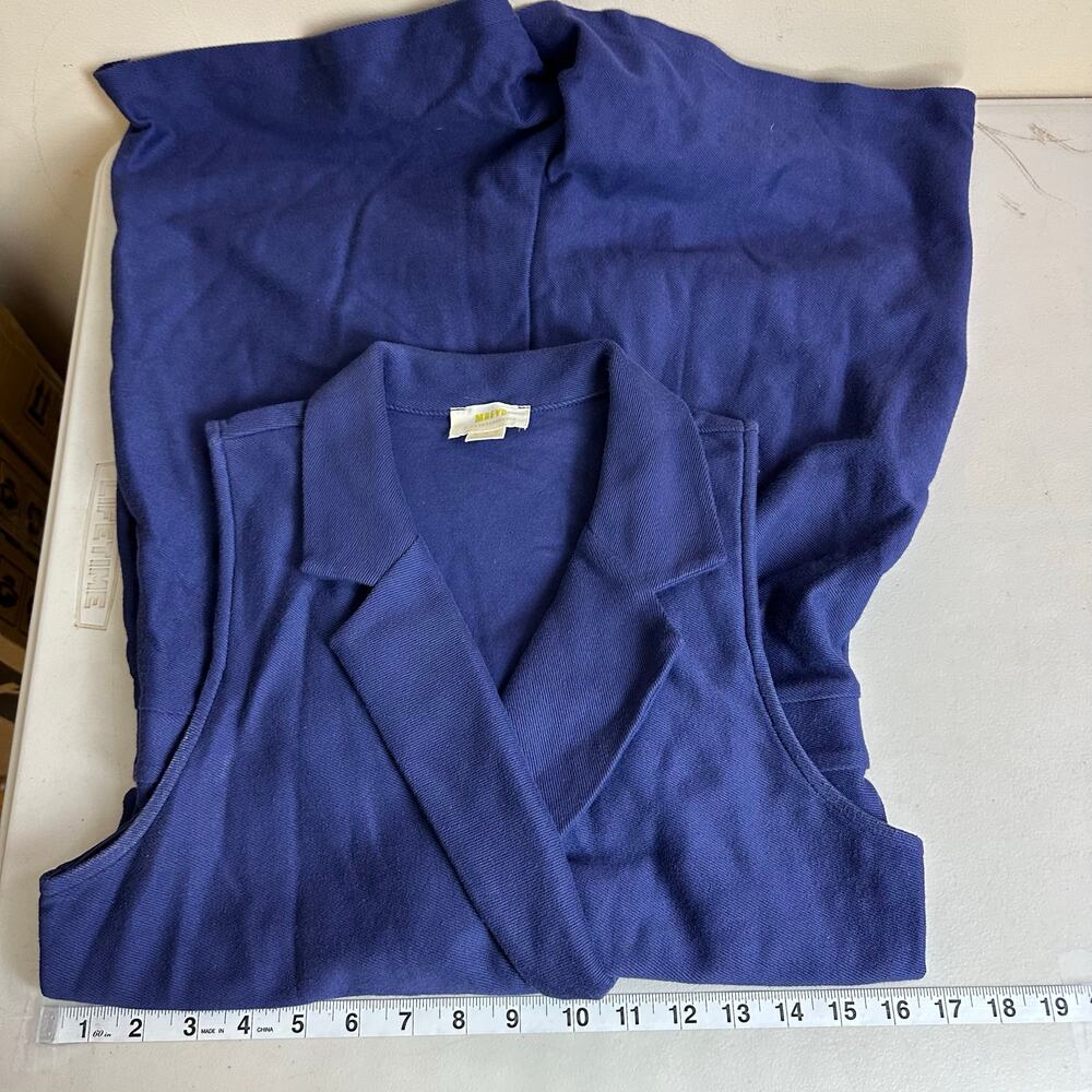 Maeve Anthropologie Indigo Wrap Romper Cotton Jumpsuit M Career Travel Resort - Picture 9 of 11